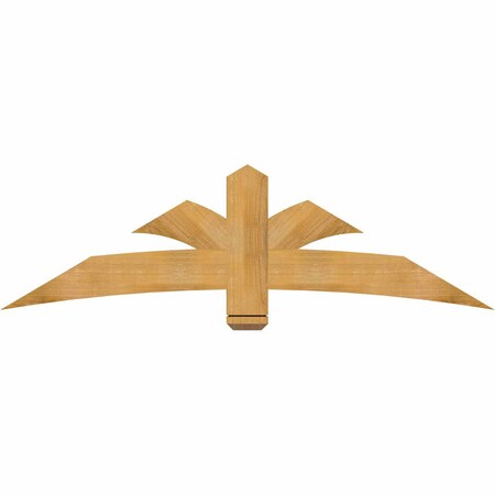 Ekena Millwork Davenport Rough Sawn Timber Gable Bracket, Western Red Cedar, 72"W x 21"H x 2"D x 6"F, 7/12 Pitch GBW072X21X0206DAV00RWR